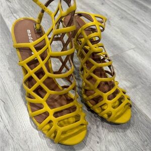 Madden Girl Vibrant Yellow Strappy Sandals